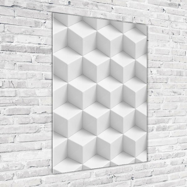 Quadro stampa su vetro acrilico verticale Astrazione 3D