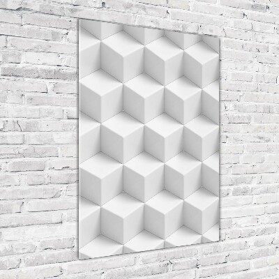 Quadro stampa su vetro acrilico verticale Astrazione 3D