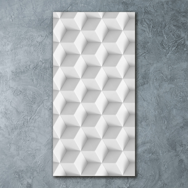 Quadro stampa su vetro acrilico verticale Astrazione 3D