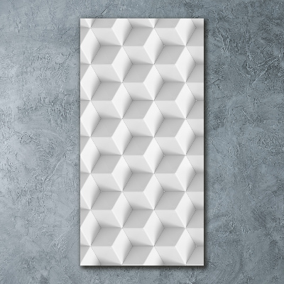 Quadro stampa su vetro acrilico verticale Astrazione 3D