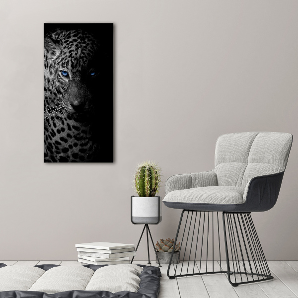 Quadro acrilico verticale Leopardo