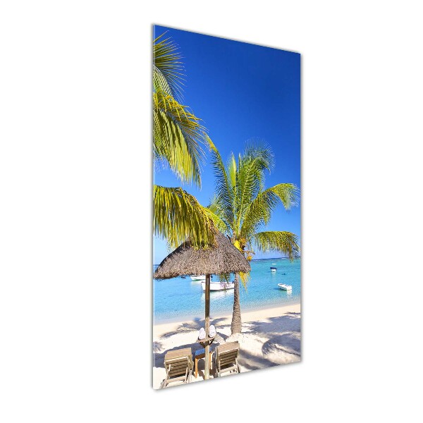 Quadro in vetro acrilico verticale Spiaggia tropicale