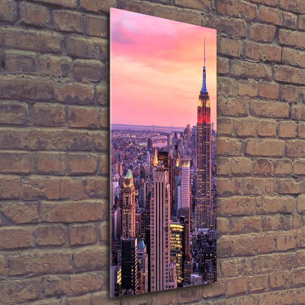 Quadro acrilico verticale New York Ovest