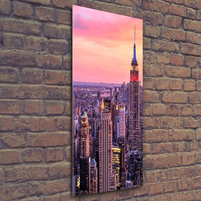 Quadro acrilico verticale New York Ovest