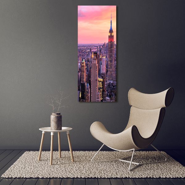 Quadro acrilico verticale New York Ovest