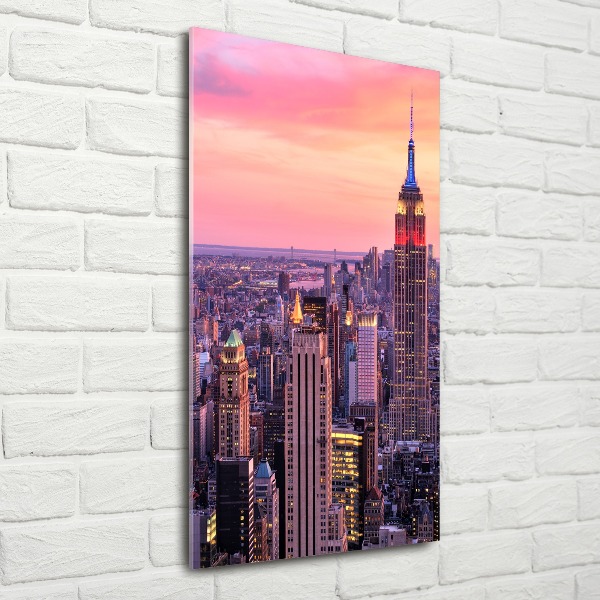 Quadro acrilico verticale New York Ovest