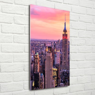 Quadro acrilico verticale New York Ovest