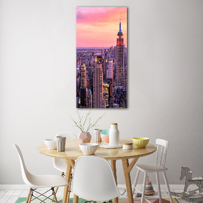 Quadro acrilico verticale New York Ovest
