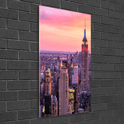 Quadro acrilico verticale New York Ovest