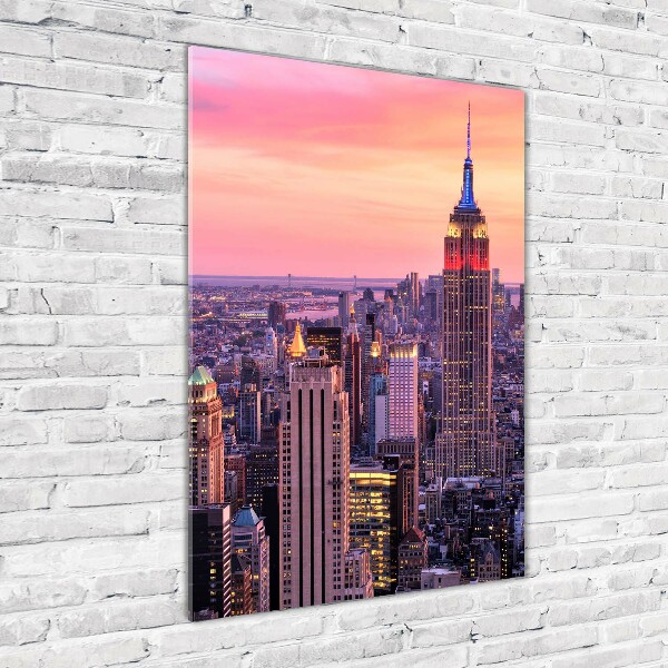 Quadro acrilico verticale New York Ovest