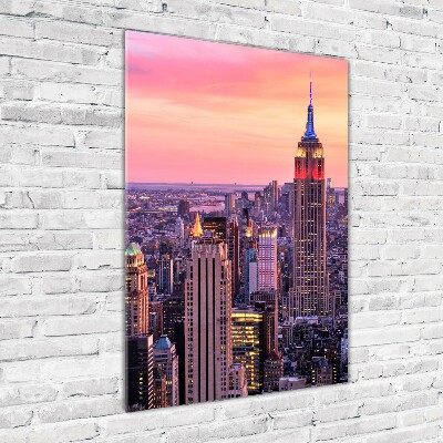 Quadro acrilico verticale New York Ovest