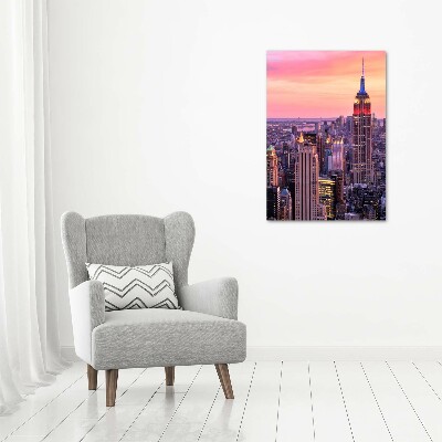 Quadro acrilico verticale New York Ovest