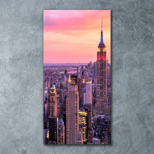 Quadro acrilico verticale New York Ovest