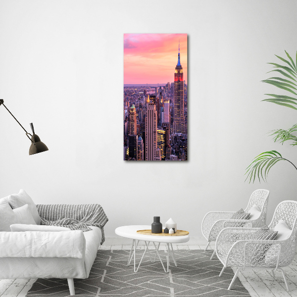 Quadro acrilico verticale New York Ovest