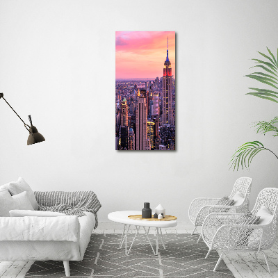 Quadro acrilico verticale New York Ovest