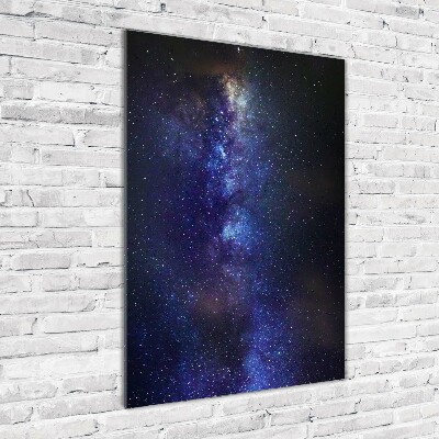 Quadro stampa su vetro acrilico verticale Via Lattea