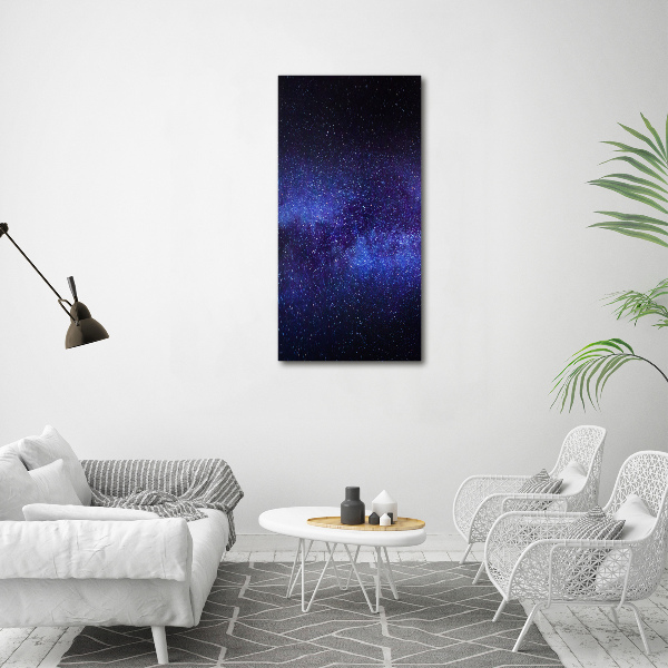 Quadro stampa su vetro acrilico verticale Via Lattea