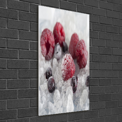 Quadro in vetro acrilico verticale Frutta congelata