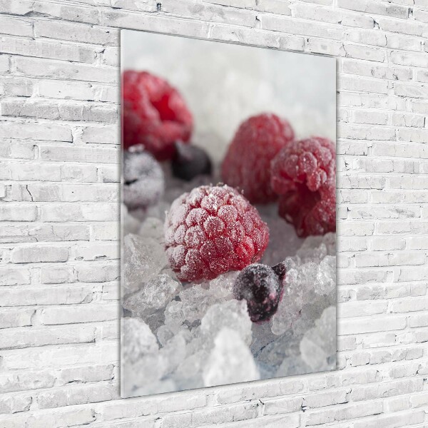 Quadro in vetro acrilico verticale Frutta congelata