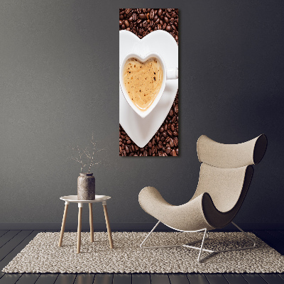 Quadro acrilico verticale Una tazza di caffè