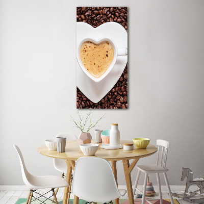 Quadro acrilico verticale Una tazza di caffè