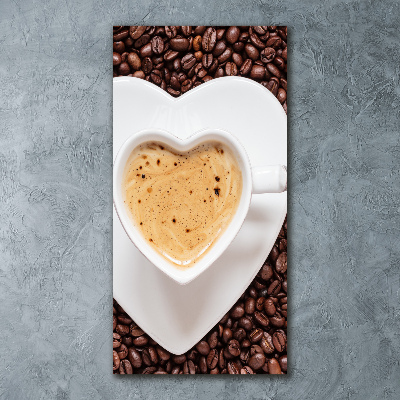 Quadro acrilico verticale Una tazza di caffè