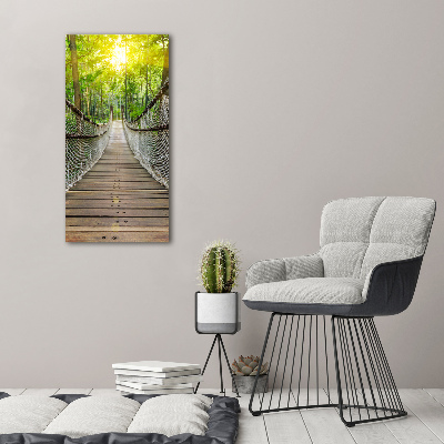 Quadro vetro acrilico verticale Ponte sospeso