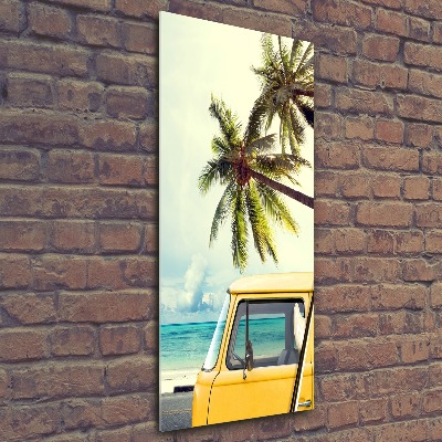 Quadro stampa su vetro acrilico verticale È ora di fare surf