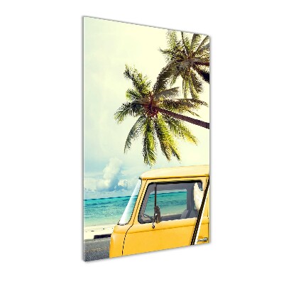 Quadro stampa su vetro acrilico verticale È ora di fare surf