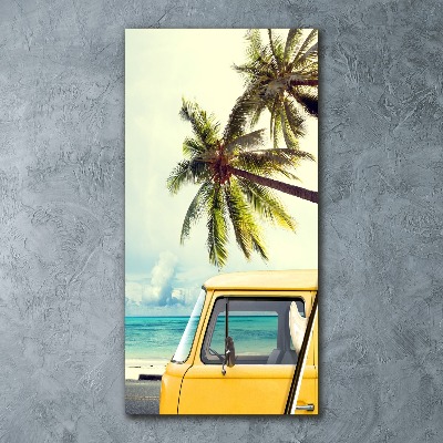 Quadro stampa su vetro acrilico verticale È ora di fare surf