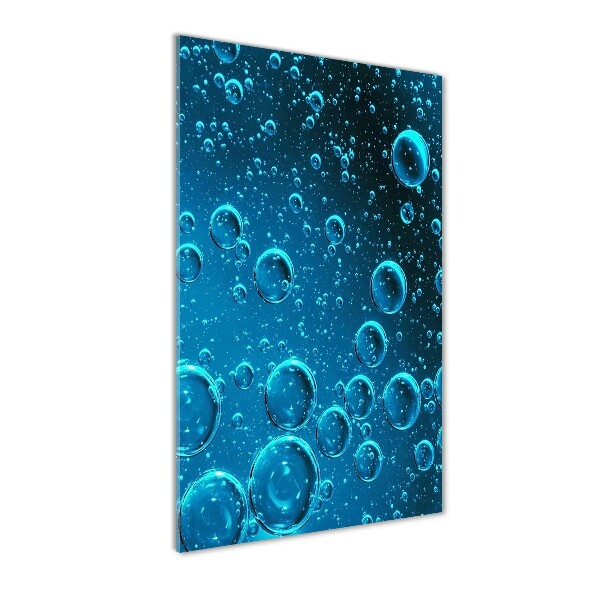Quadro vetro acrilico verticale Bolle sott'acqua