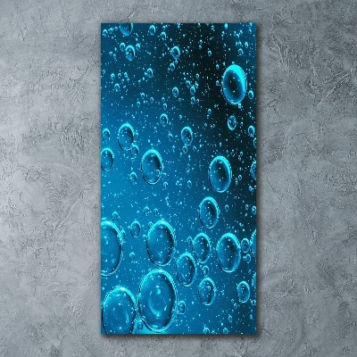 Quadro vetro acrilico verticale Bolle sott'acqua