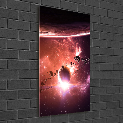 Quadro in vetro acrilico verticale Galassia