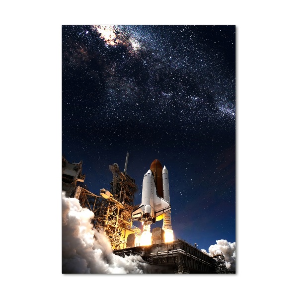 Quadro vetro acrilico verticale Decollo del razzo