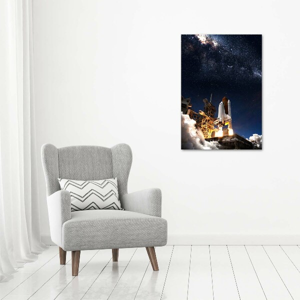 Quadro vetro acrilico verticale Decollo del razzo