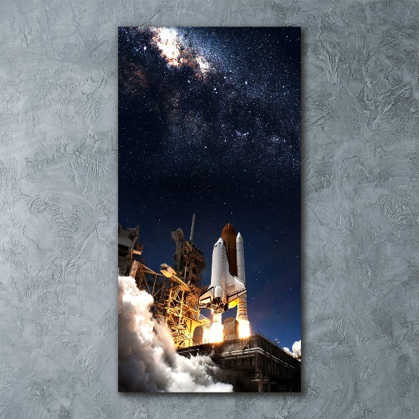 Quadro vetro acrilico verticale Decollo del razzo