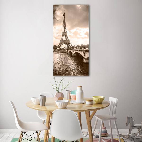 Quadro vetro acrilico verticale Torre Eiffel Parigi