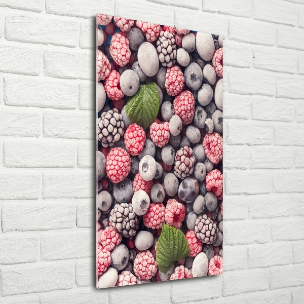 Quadro stampa su vetro acrilico verticale Frutta congelata