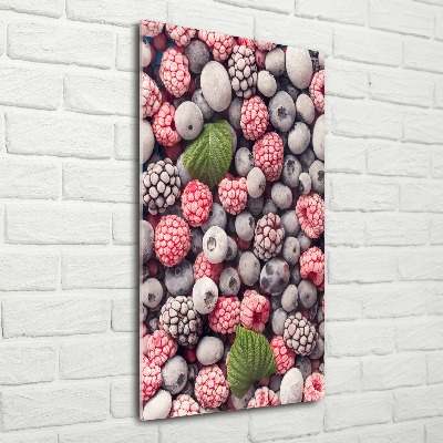 Quadro stampa su vetro acrilico verticale Frutta congelata