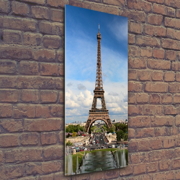 Quadro in vetro acrilico verticale Torre Eiffel Parigi