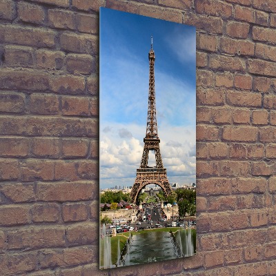 Quadro in vetro acrilico verticale Torre Eiffel Parigi