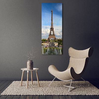 Quadro in vetro acrilico verticale Torre Eiffel Parigi