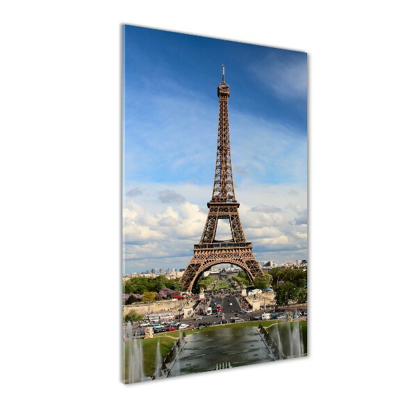 Quadro in vetro acrilico verticale Torre Eiffel Parigi