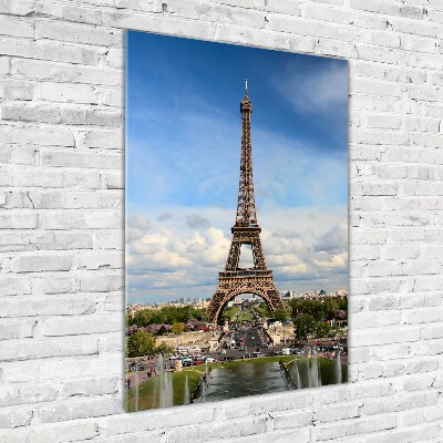 Quadro in vetro acrilico verticale Torre Eiffel Parigi