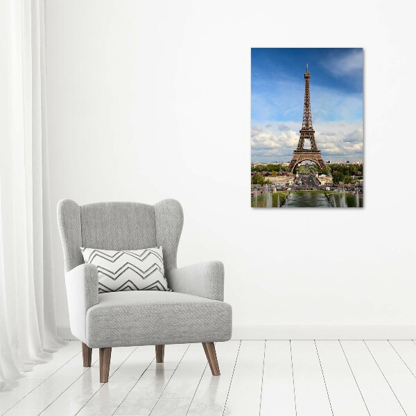 Quadro in vetro acrilico verticale Torre Eiffel Parigi
