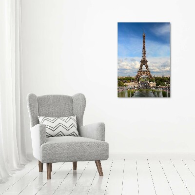 Quadro in vetro acrilico verticale Torre Eiffel Parigi