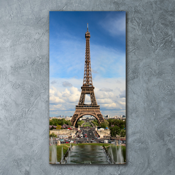 Quadro in vetro acrilico verticale Torre Eiffel Parigi