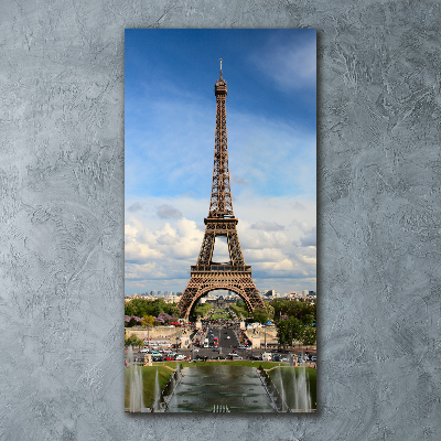 Quadro in vetro acrilico verticale Torre Eiffel Parigi