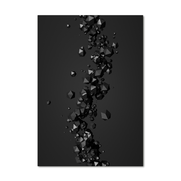 Quadro stampa su vetro acrilico verticale Astrazione 3D