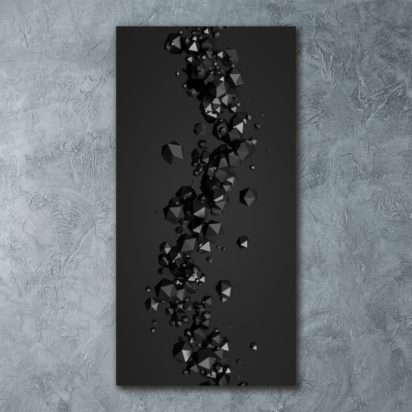 Quadro stampa su vetro acrilico verticale Astrazione 3D